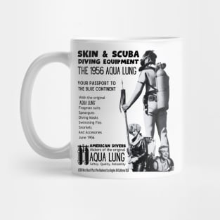 Vintage scuba diving aqua lung advert Mug